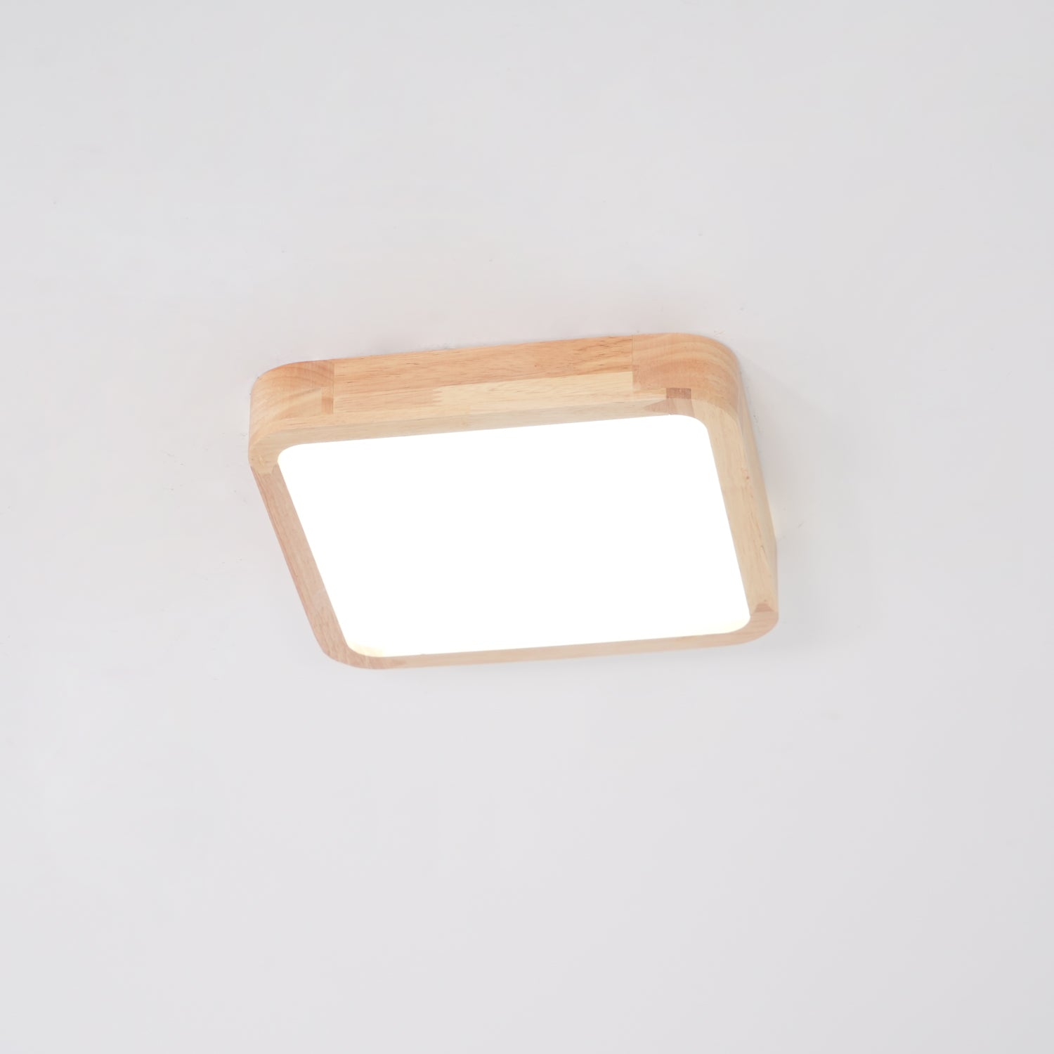 Deckenlampe | Geometrisches Design aus Holzoptik