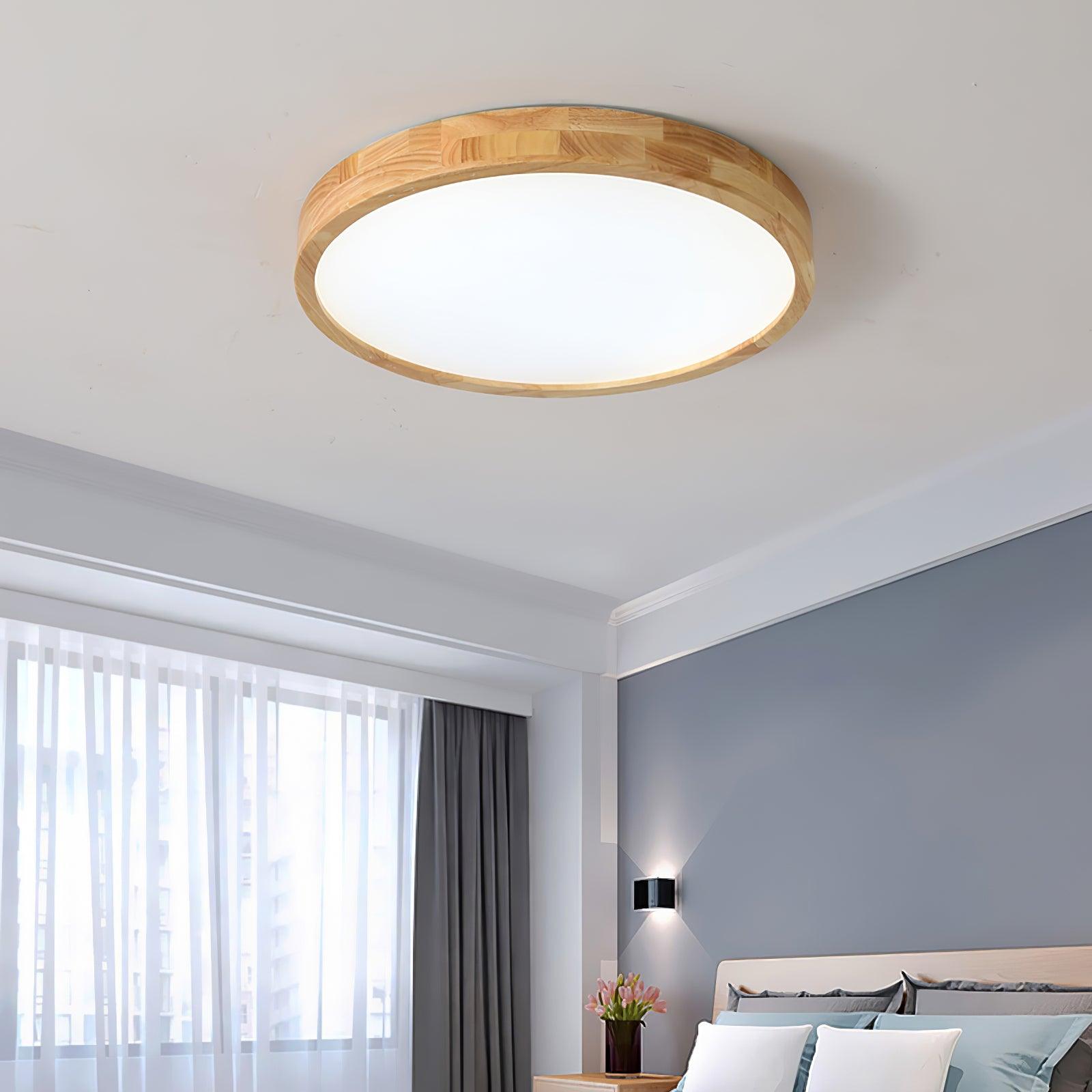 Deckenlampe | Geometrisches Design aus Holzoptik