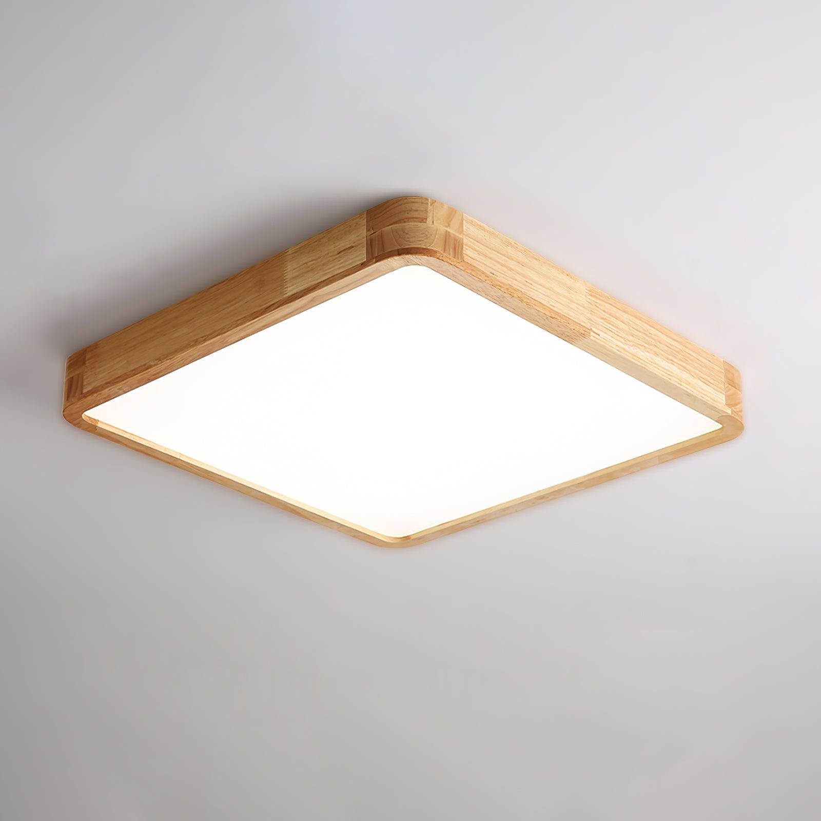 Deckenlampe | Geometrisches Design aus Holzoptik