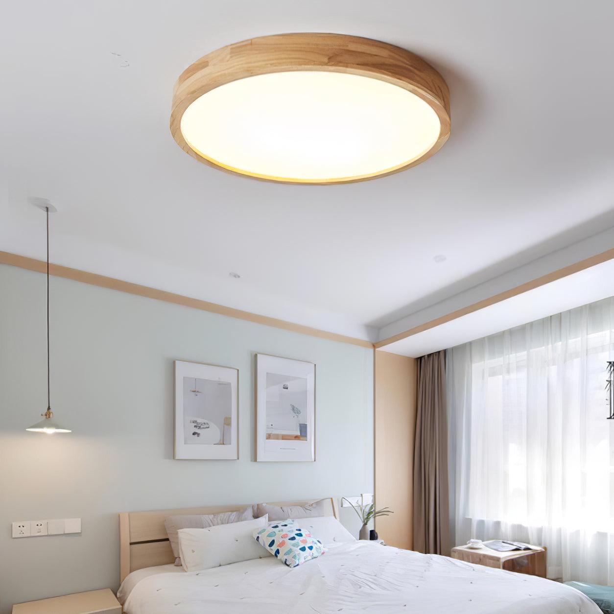 Deckenlampe | Geometrisches Design aus Holzoptik