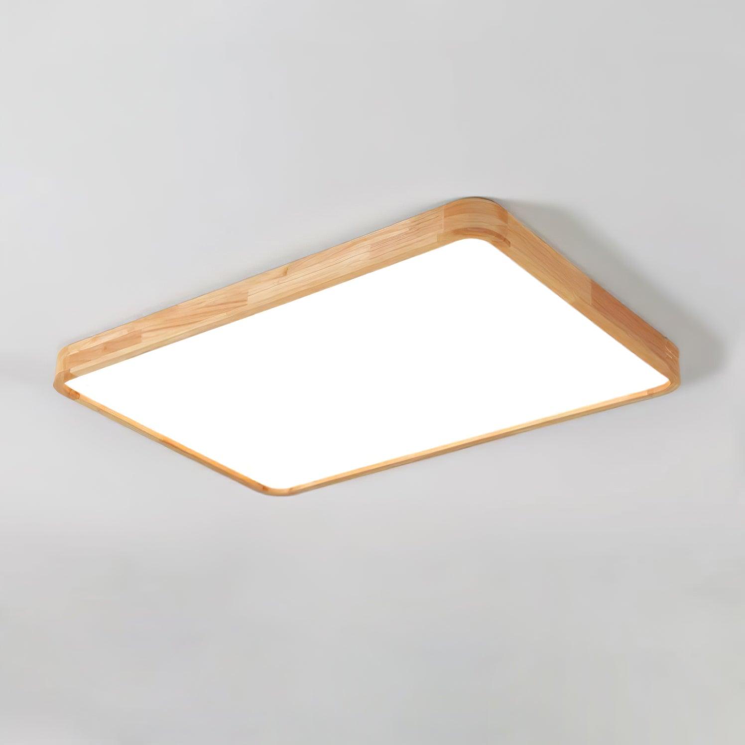 Deckenlampe | Geometrisches Design aus Holzoptik
