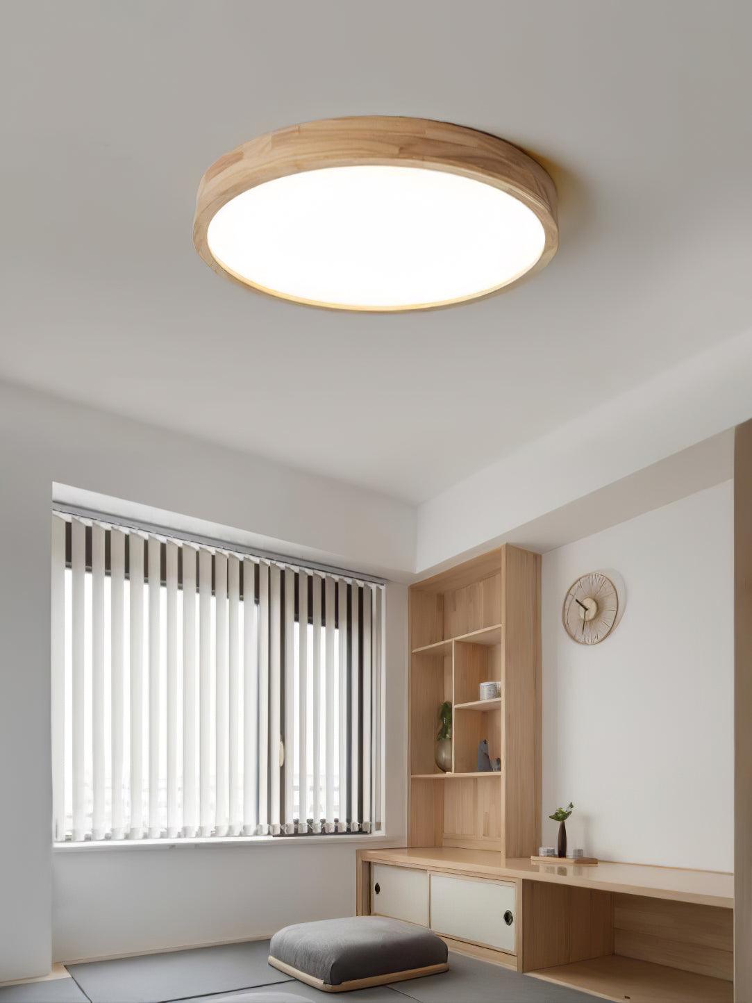 Deckenlampe | Geometrisches Design aus Holzoptik