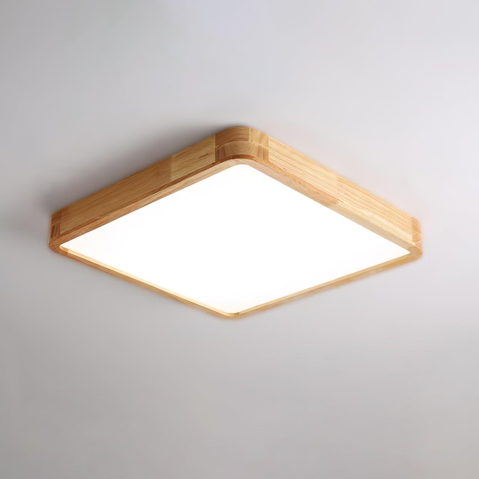 Deckenlampe | Geometrisches Design aus Holzoptik