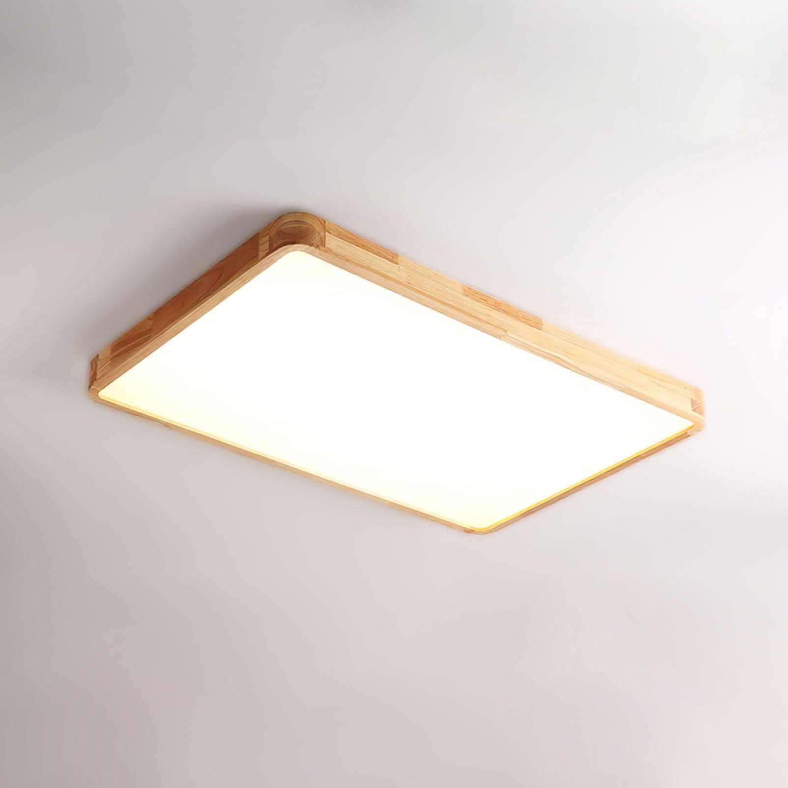 Deckenlampe | Geometrisches Design aus Holzoptik