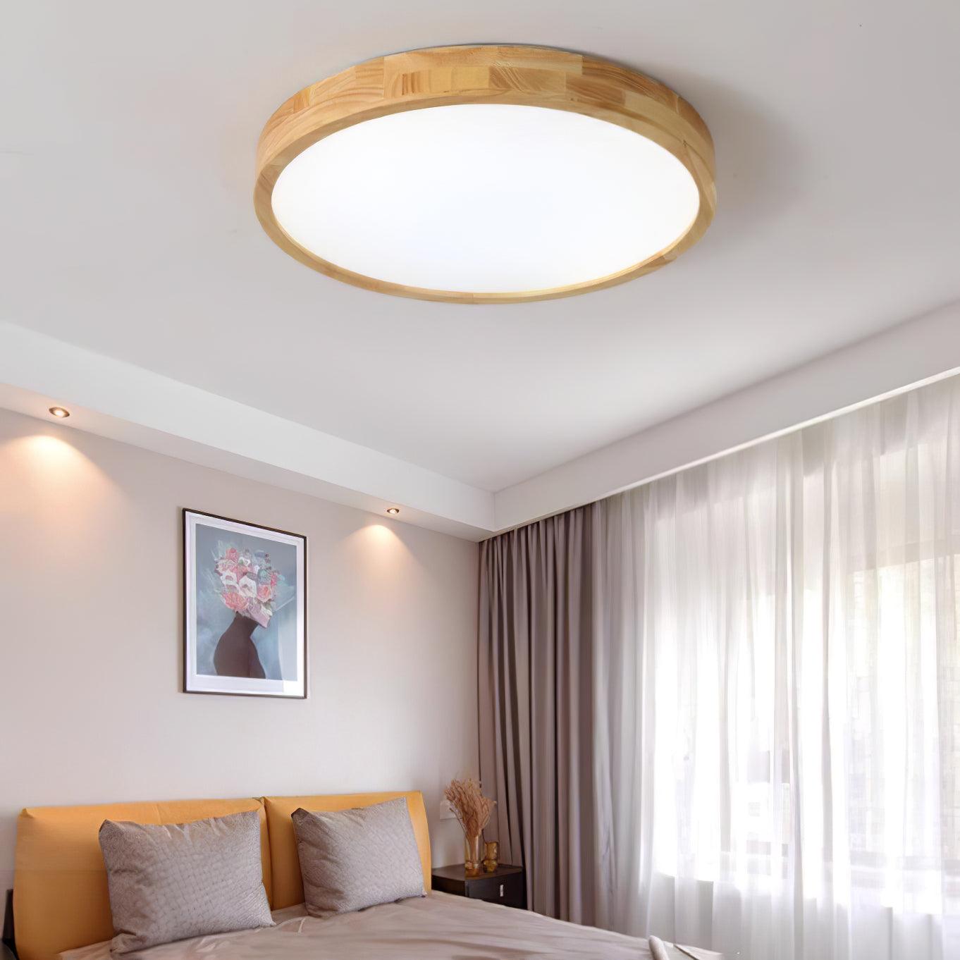 Deckenlampe | Geometrisches Design aus Holzoptik