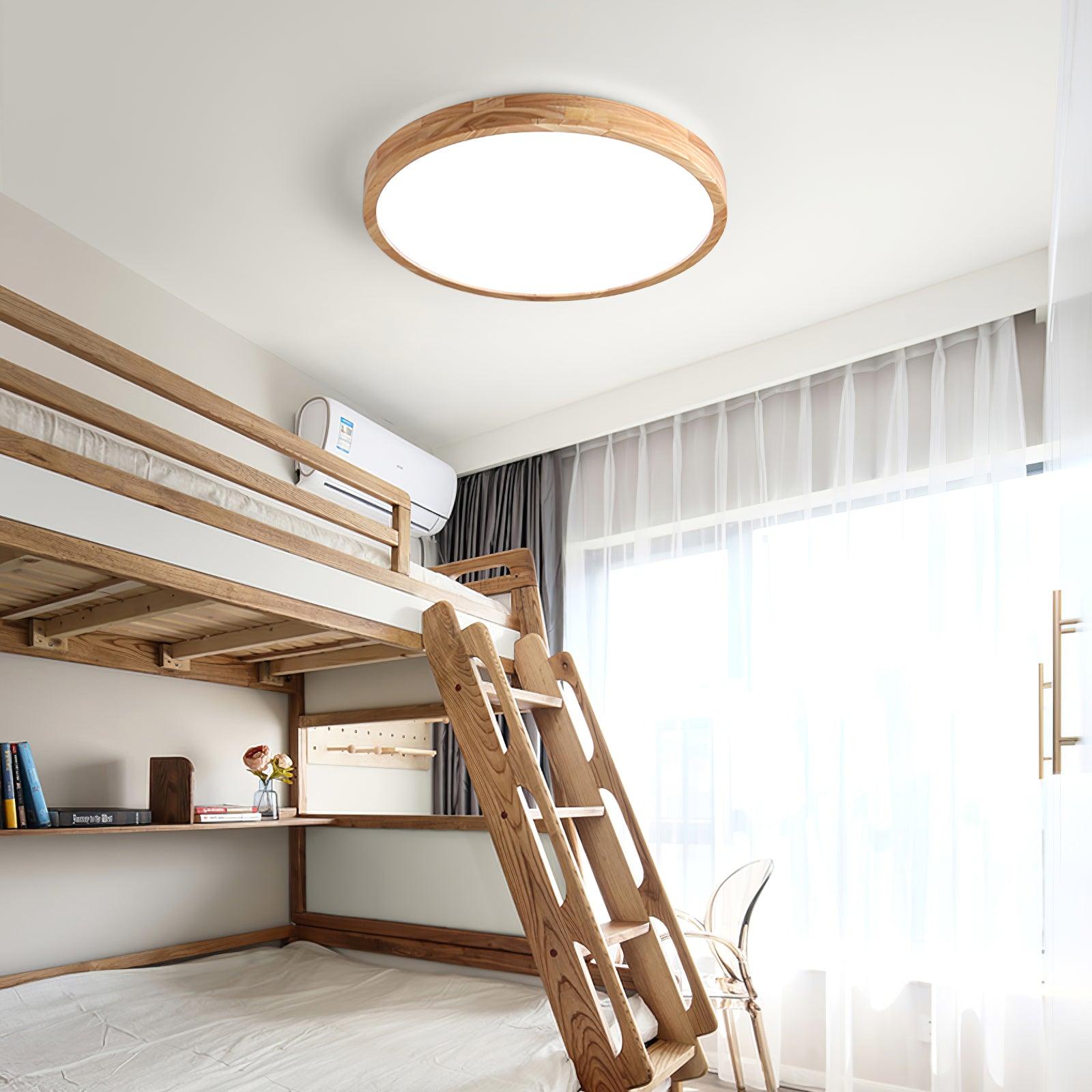 Deckenlampe | Geometrisches Design aus Holzoptik