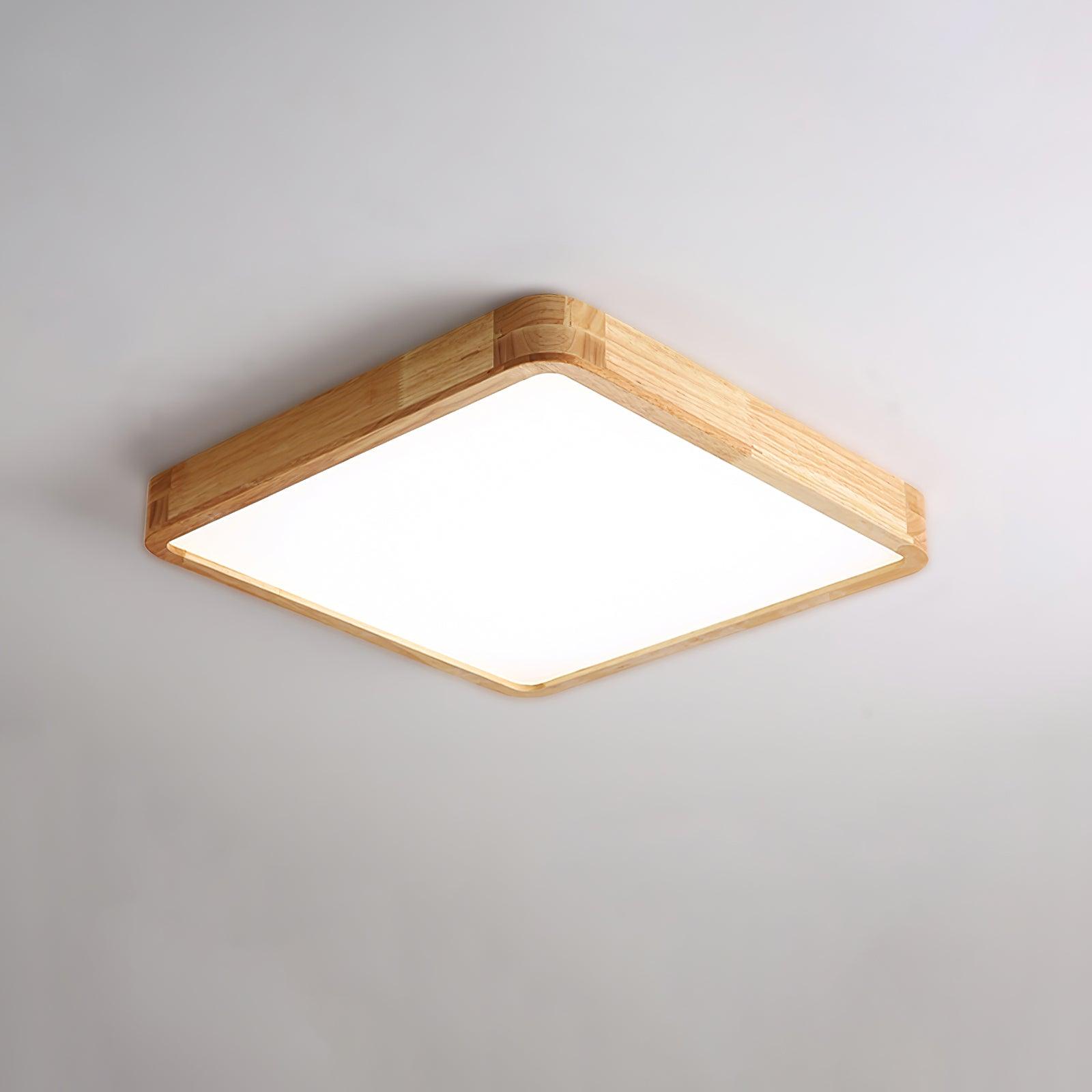 Deckenlampe | Geometrisches Design aus Holzoptik