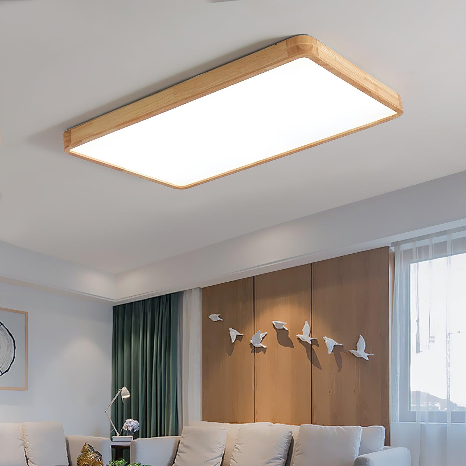 Deckenlampe | Geometrisches Design aus Holzoptik