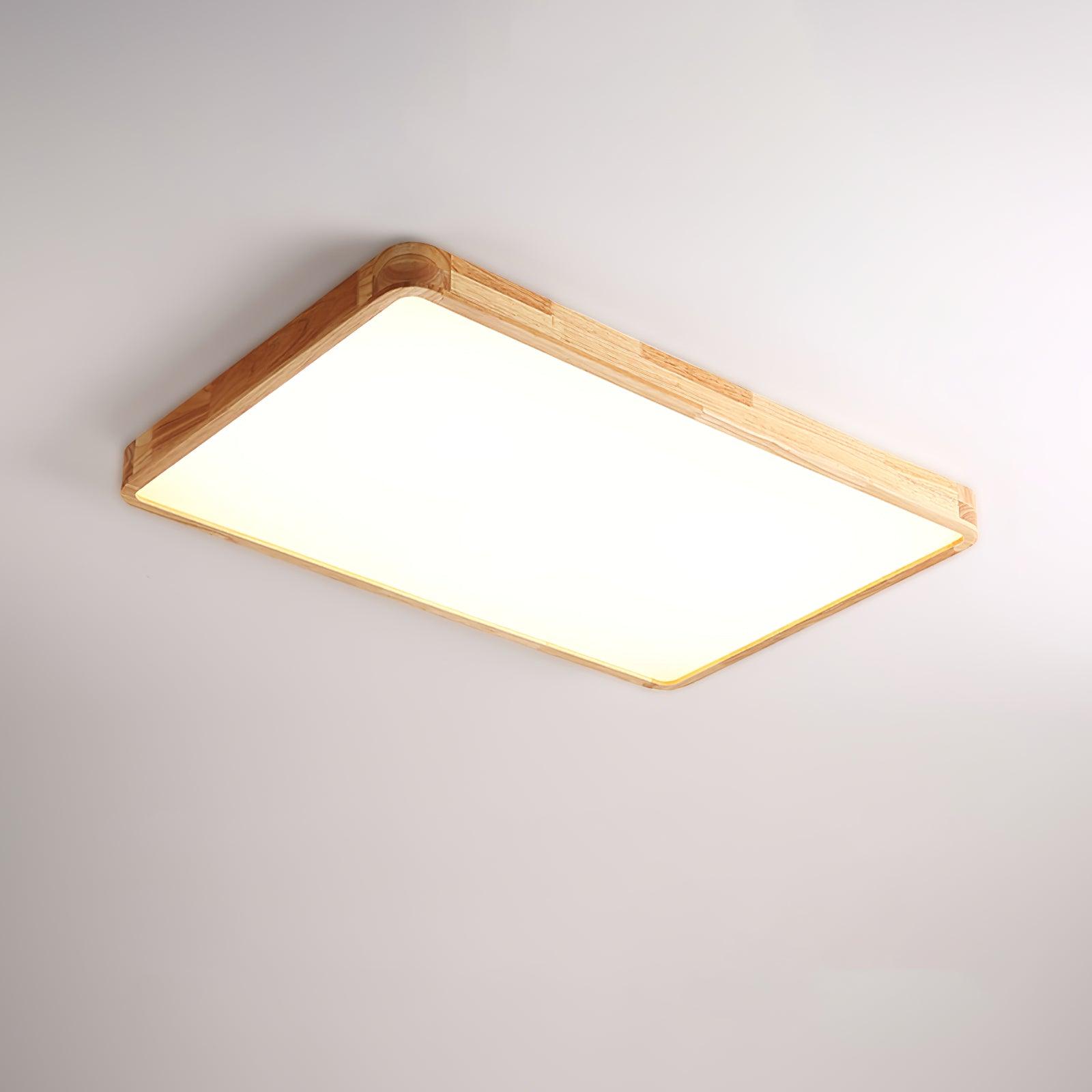 Deckenlampe | Geometrisches Design aus Holzoptik