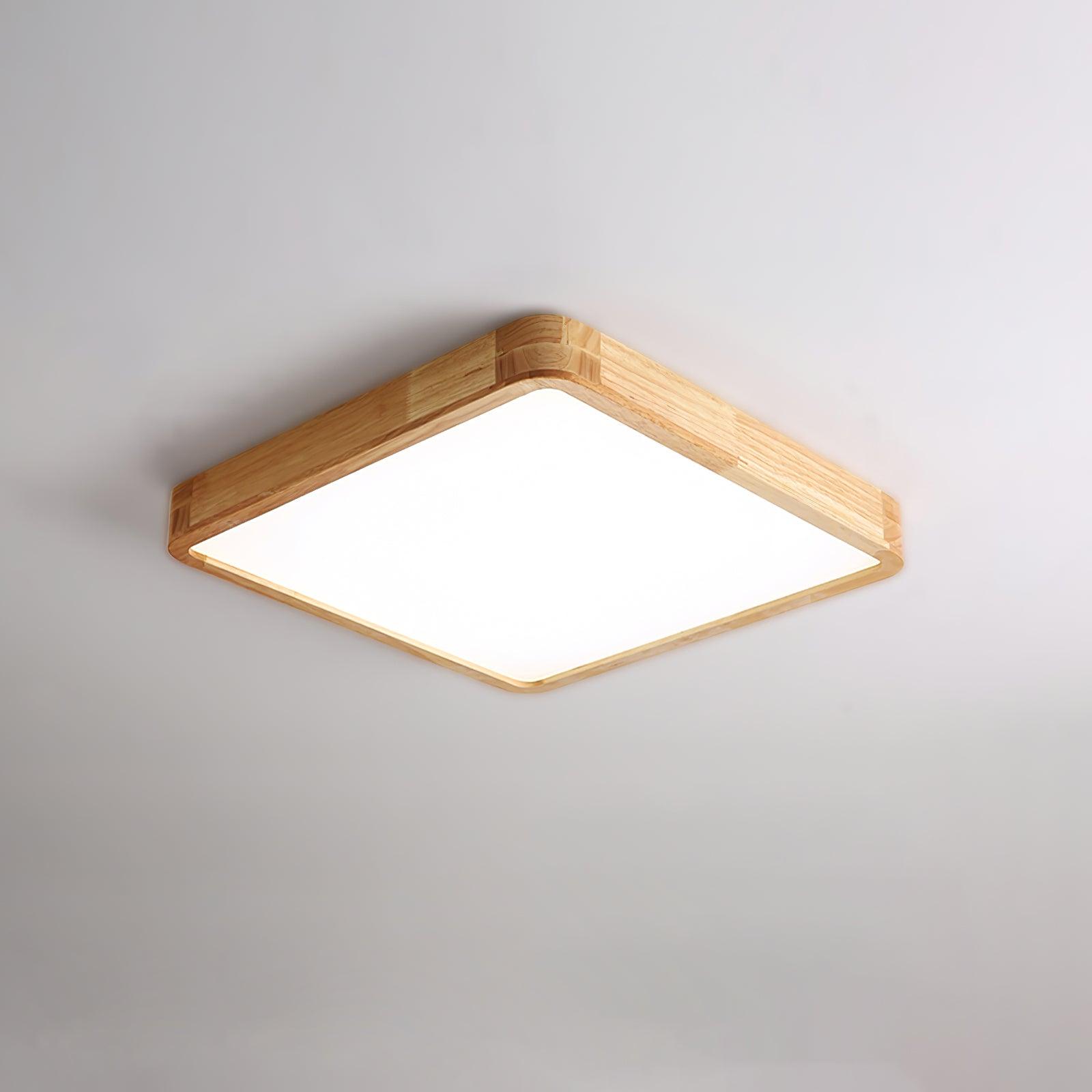 Deckenlampe | Geometrisches Design aus Holzoptik
