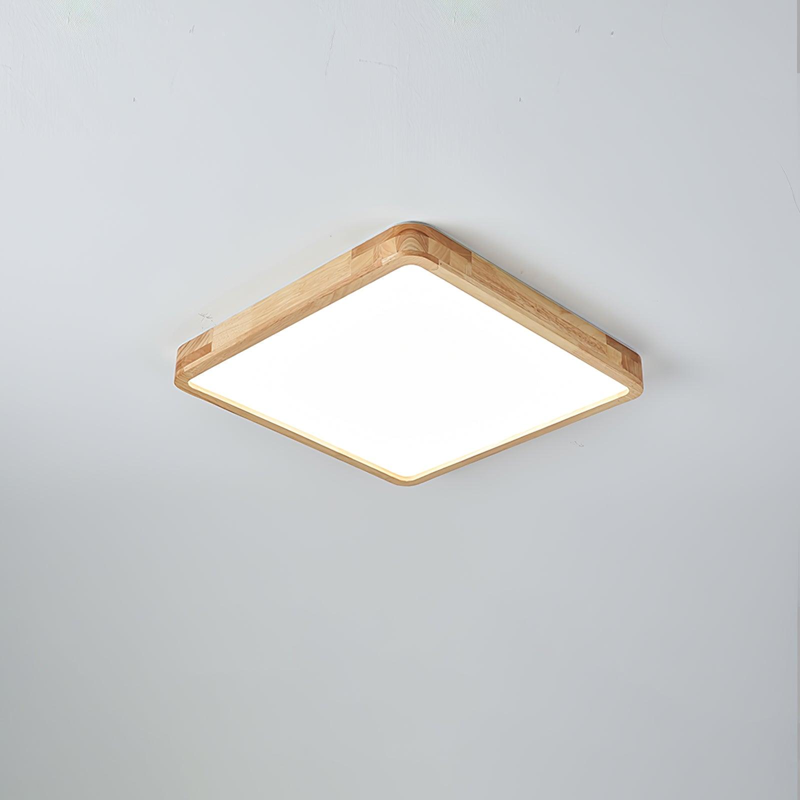 Deckenlampe | Geometrisches Design aus Holzoptik
