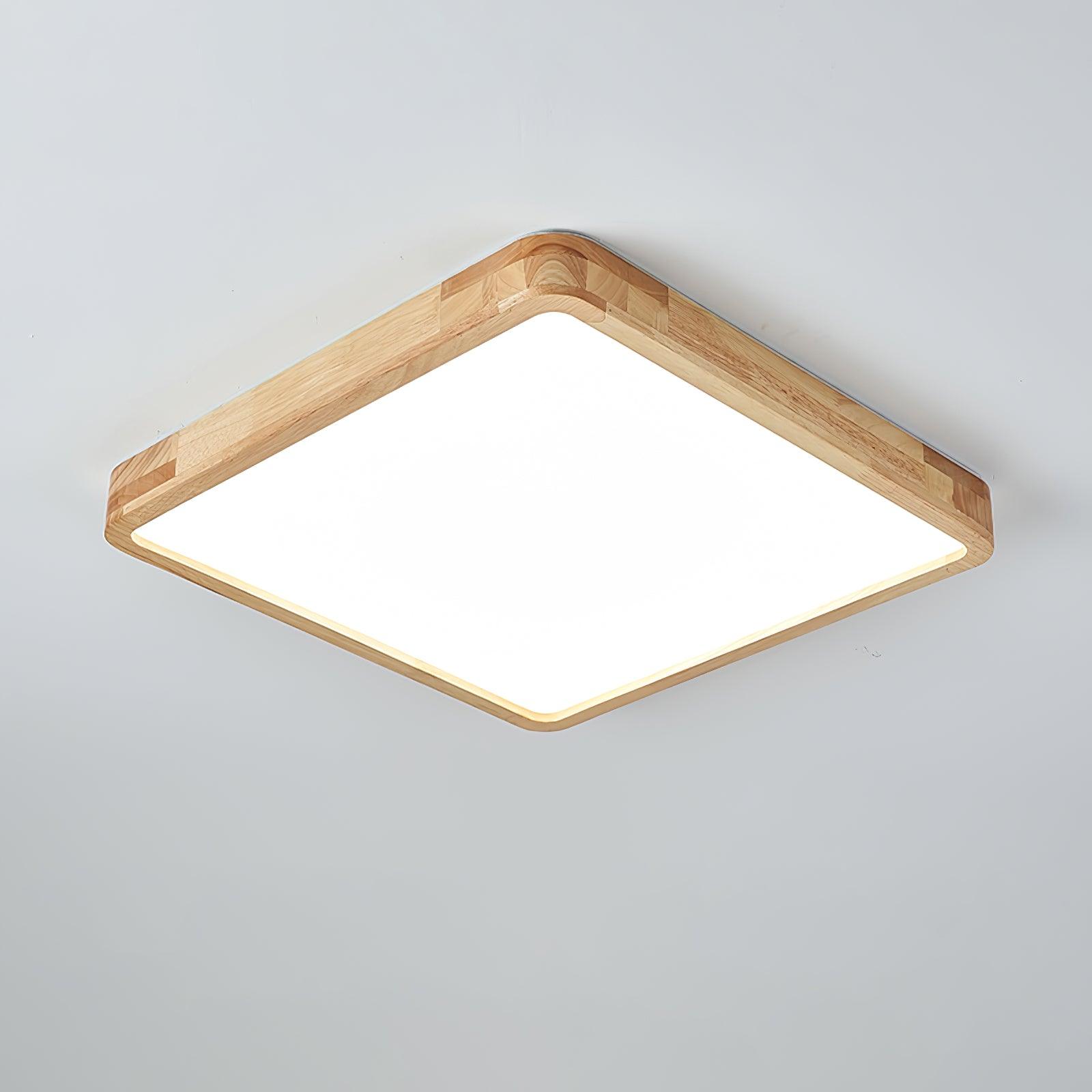 Deckenlampe | Geometrisches Design aus Holzoptik
