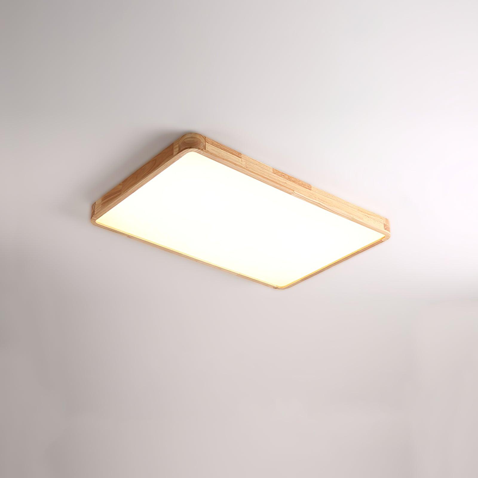 Deckenlampe | Geometrisches Design aus Holzoptik