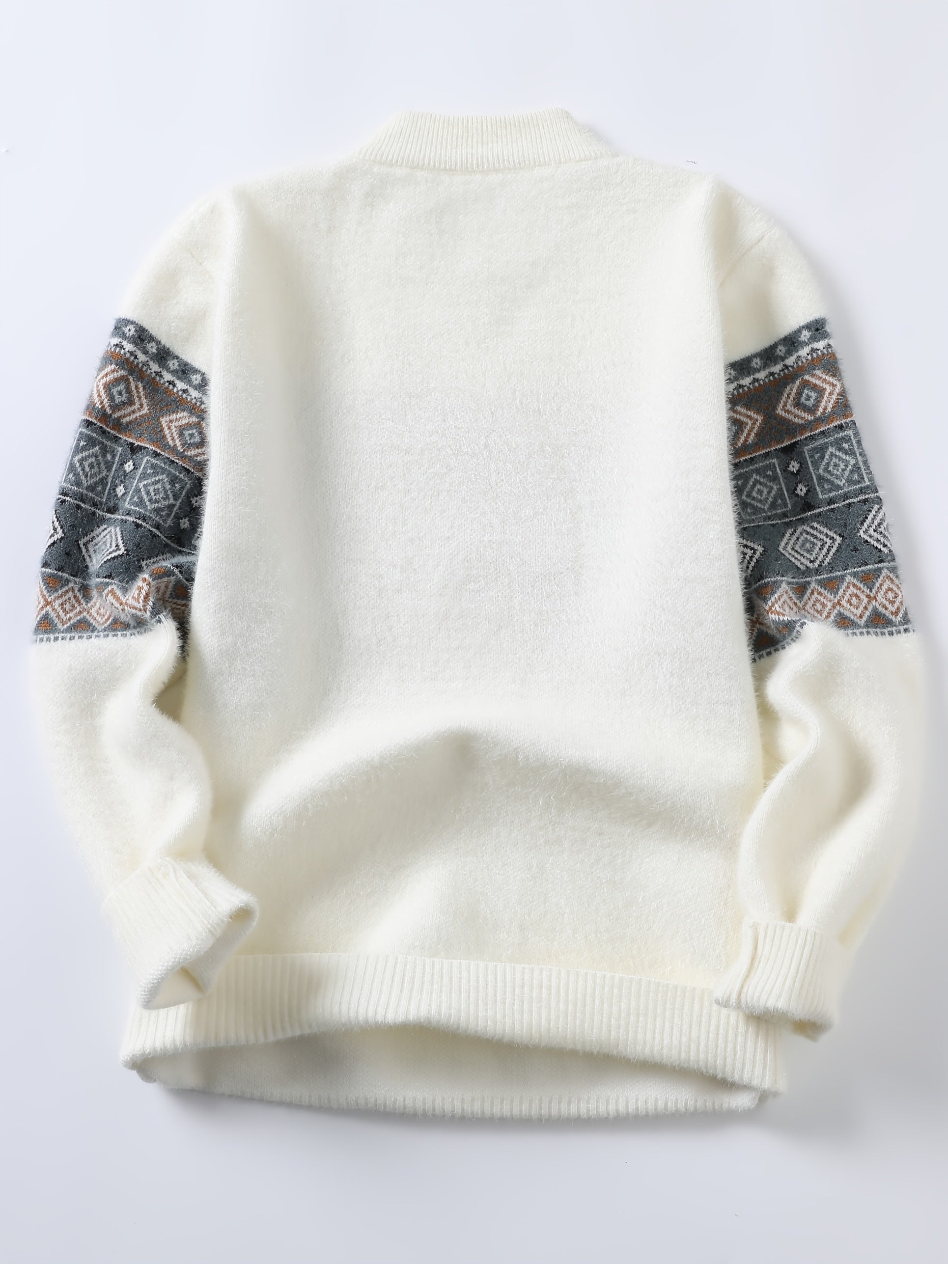 Herren Norweger-Pullover mit halbhohem Kragen