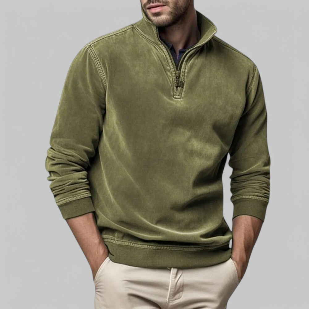 Herren-Halbzipp-Pullover | Stehkragen