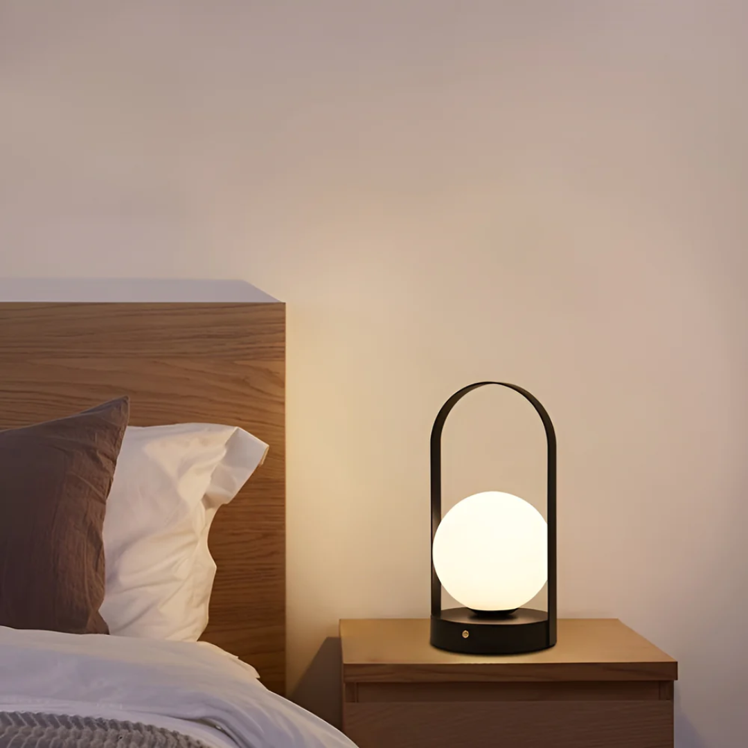 Moderne Tischlampe | Kugelförmige Lichtquelle