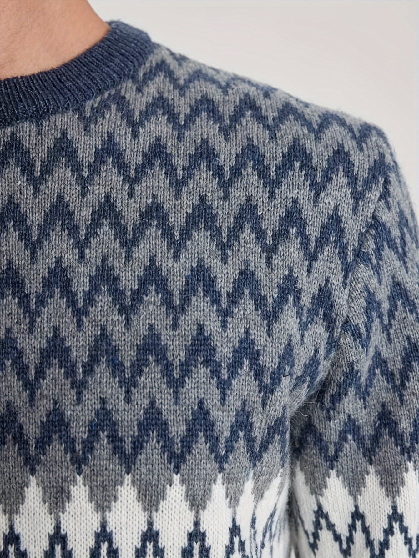 Herren Norweger-Pullover mit schmaler Passform