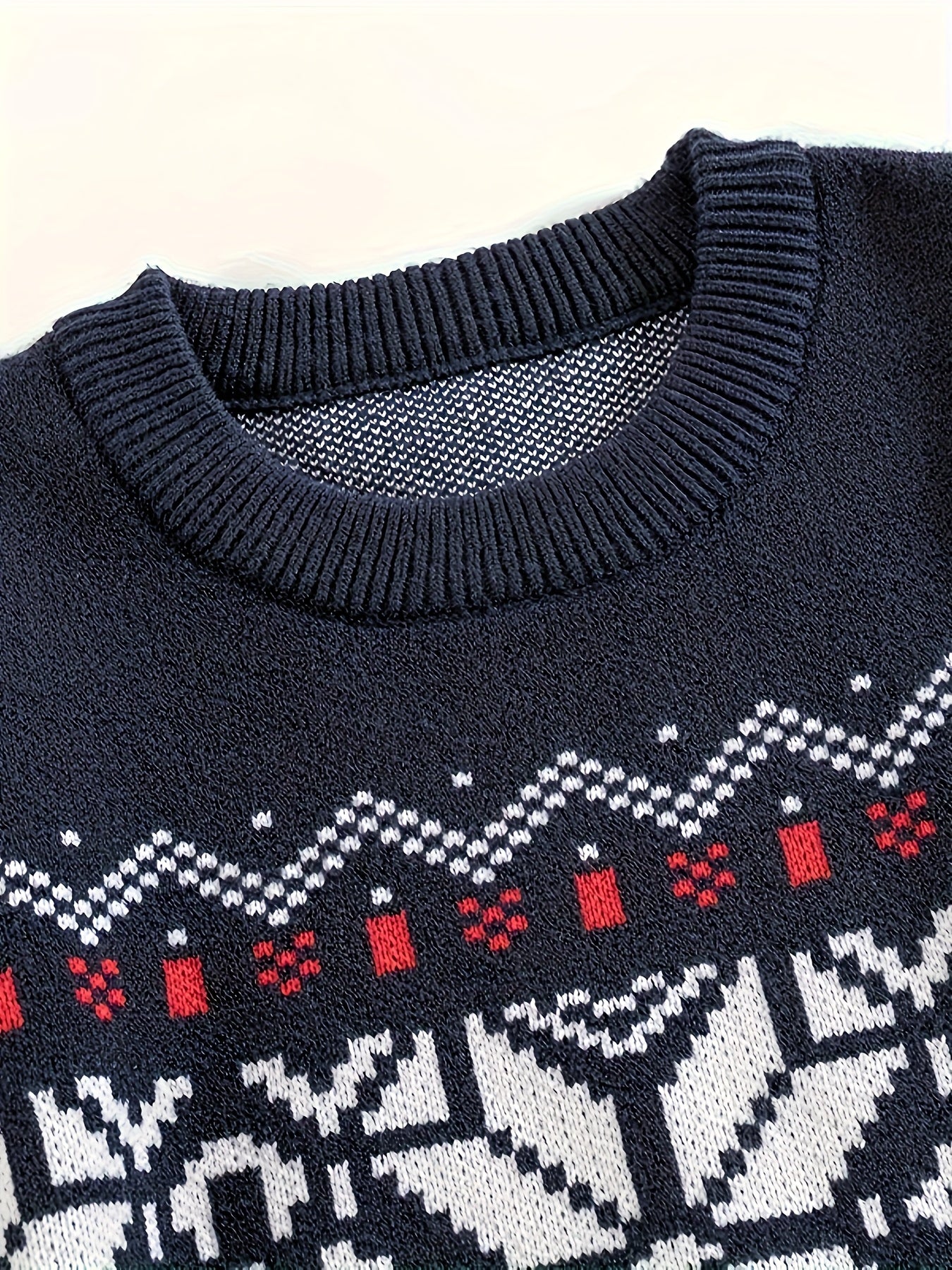 Herren Rundhals Norweger-Pullover