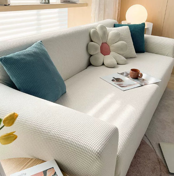 Stilvolle Stretch-Sofahusse – Rutschfest & Waschbar