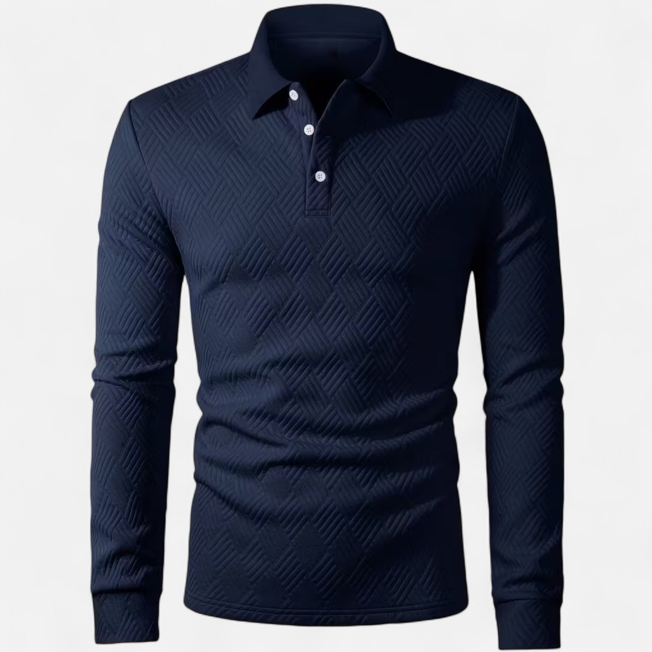 Herren Langarm Poloshirt | Knopfleiste