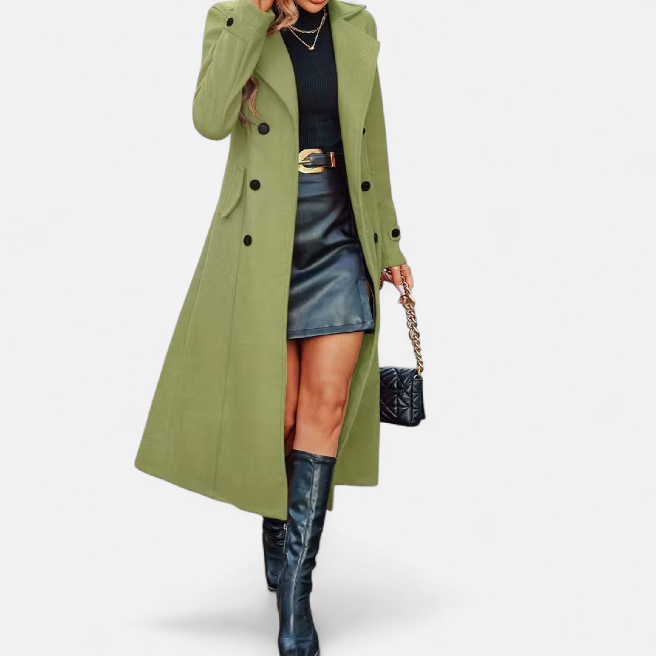 Damen Lang Mantel | Zweireihig