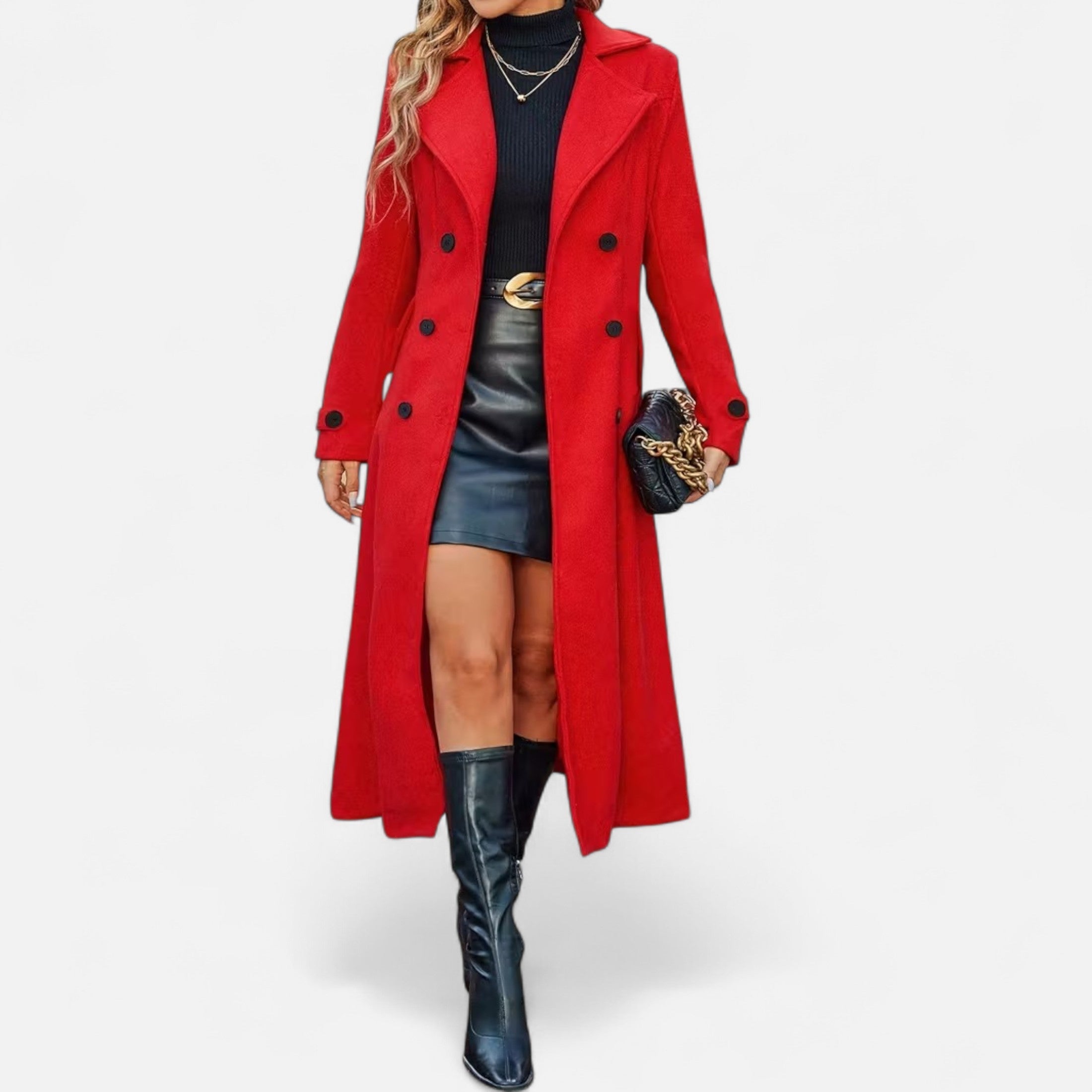 Damen Lang Mantel | Zweireihig