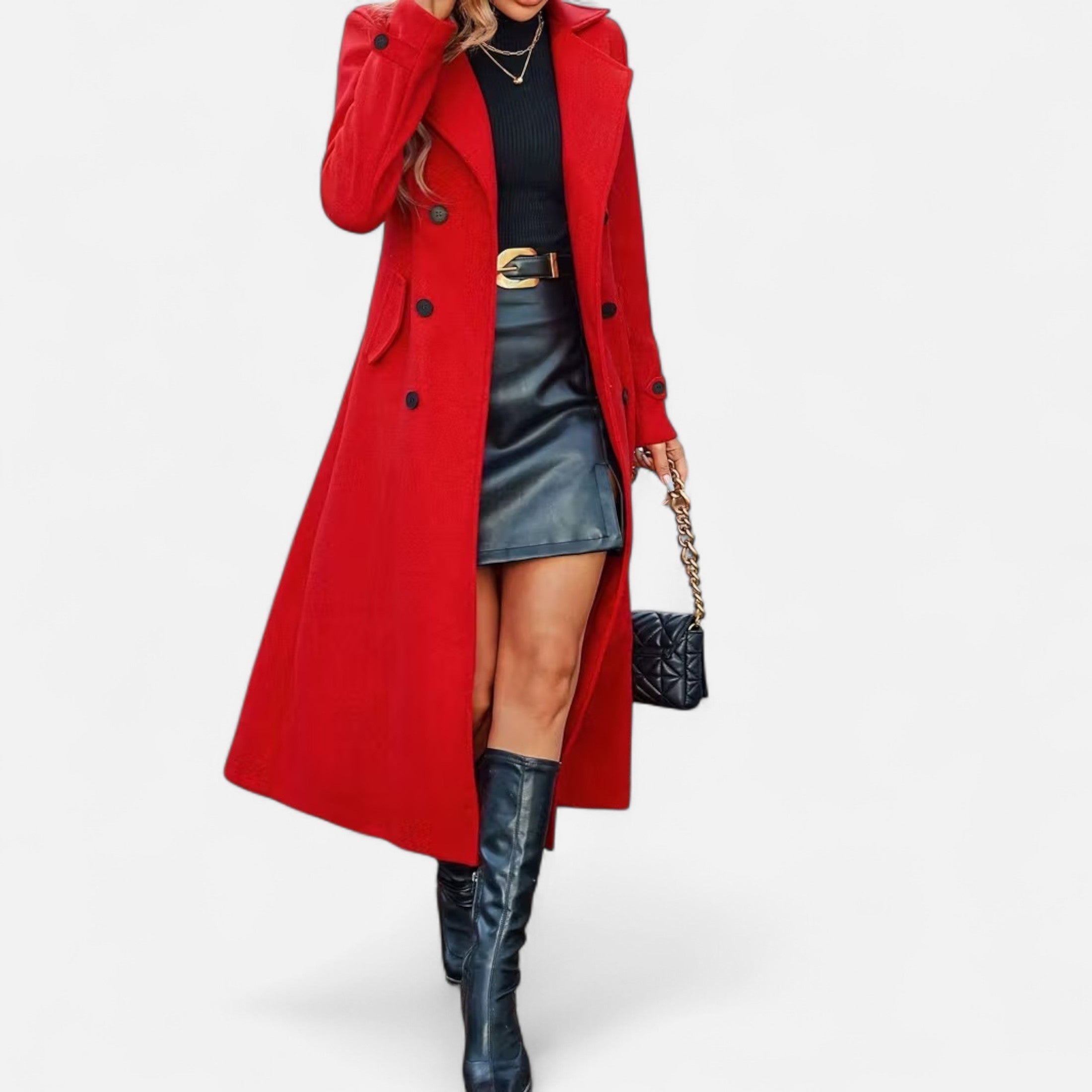 Damen Lang Mantel | Zweireihig