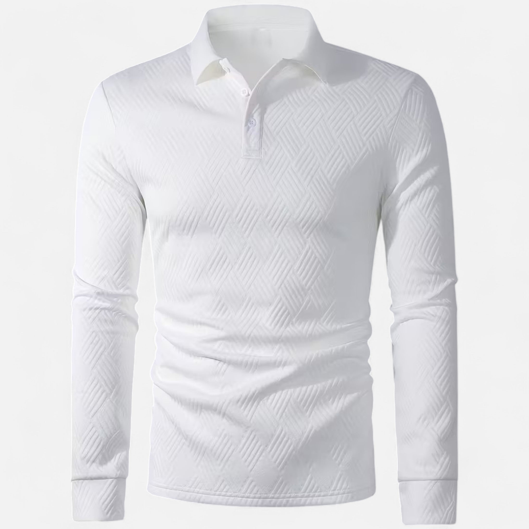 Herren Langarm Poloshirt | Knopfleiste