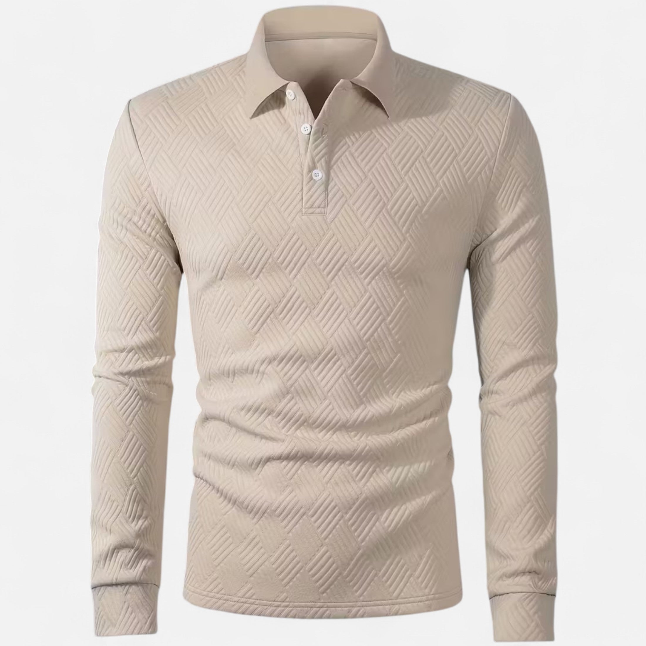 Herren Langarm Poloshirt | Knopfleiste