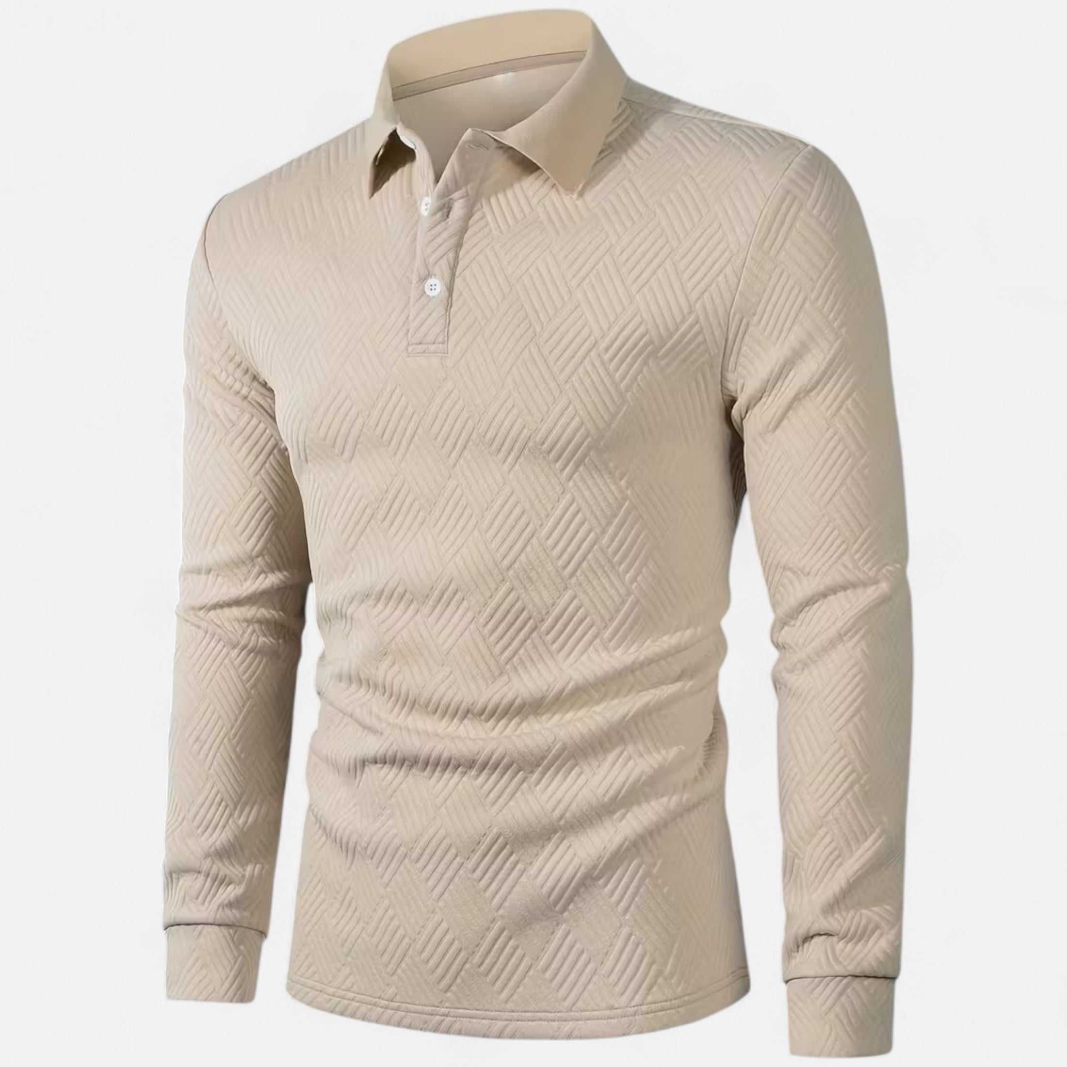 Herren Langarm Poloshirt | Knopfleiste