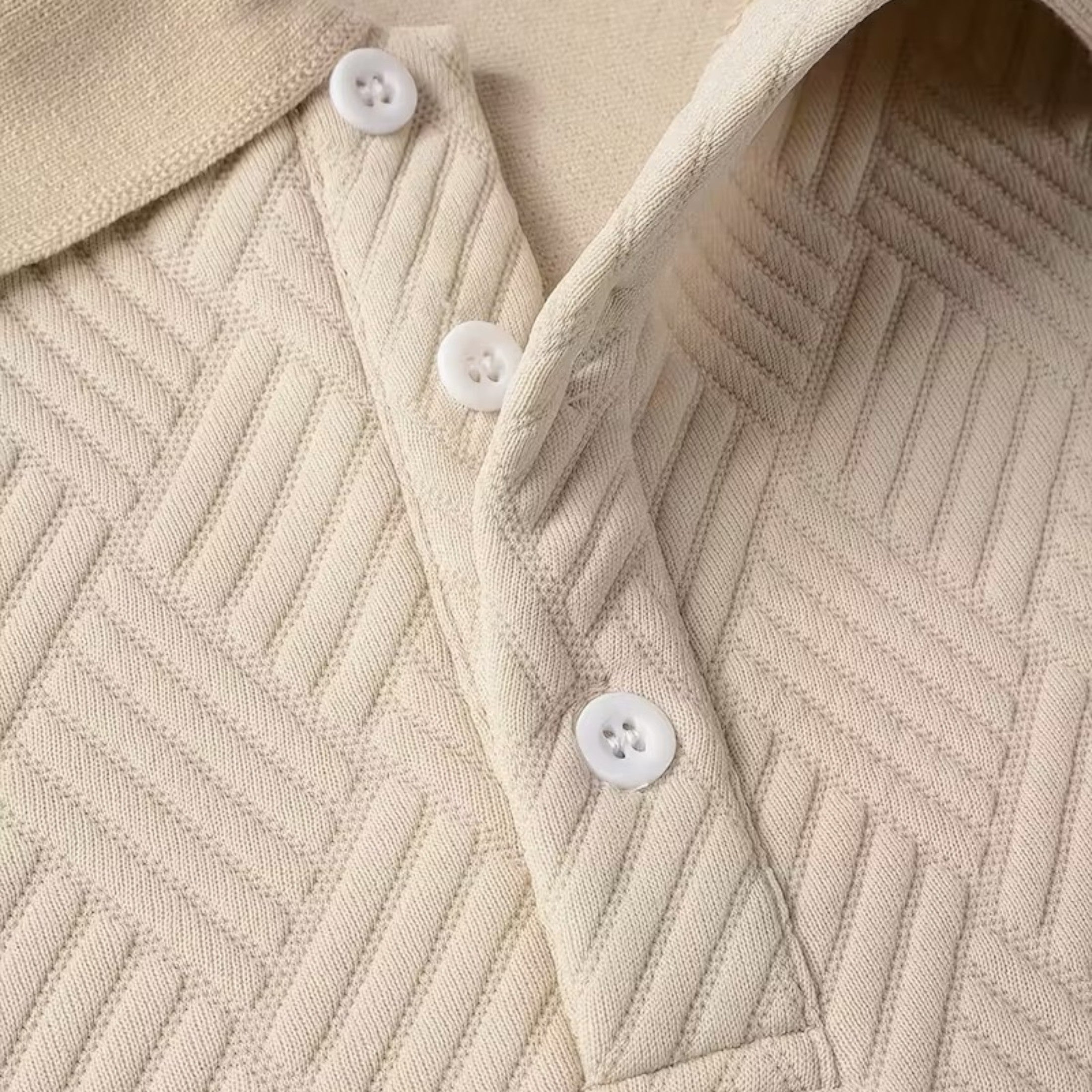 Herren Langarm Poloshirt | Knopfleiste