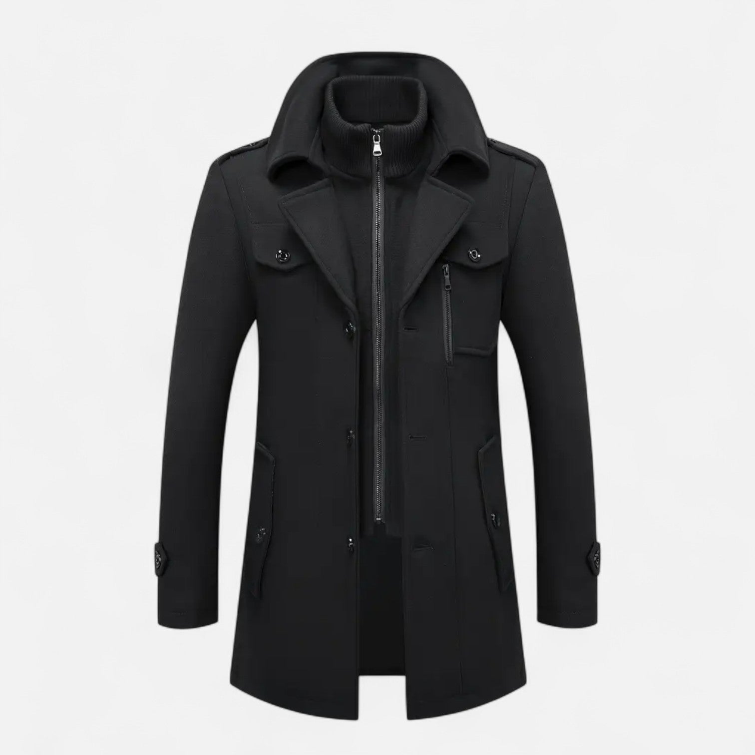 Herren Lang Mantel | Schmaler Schnitt