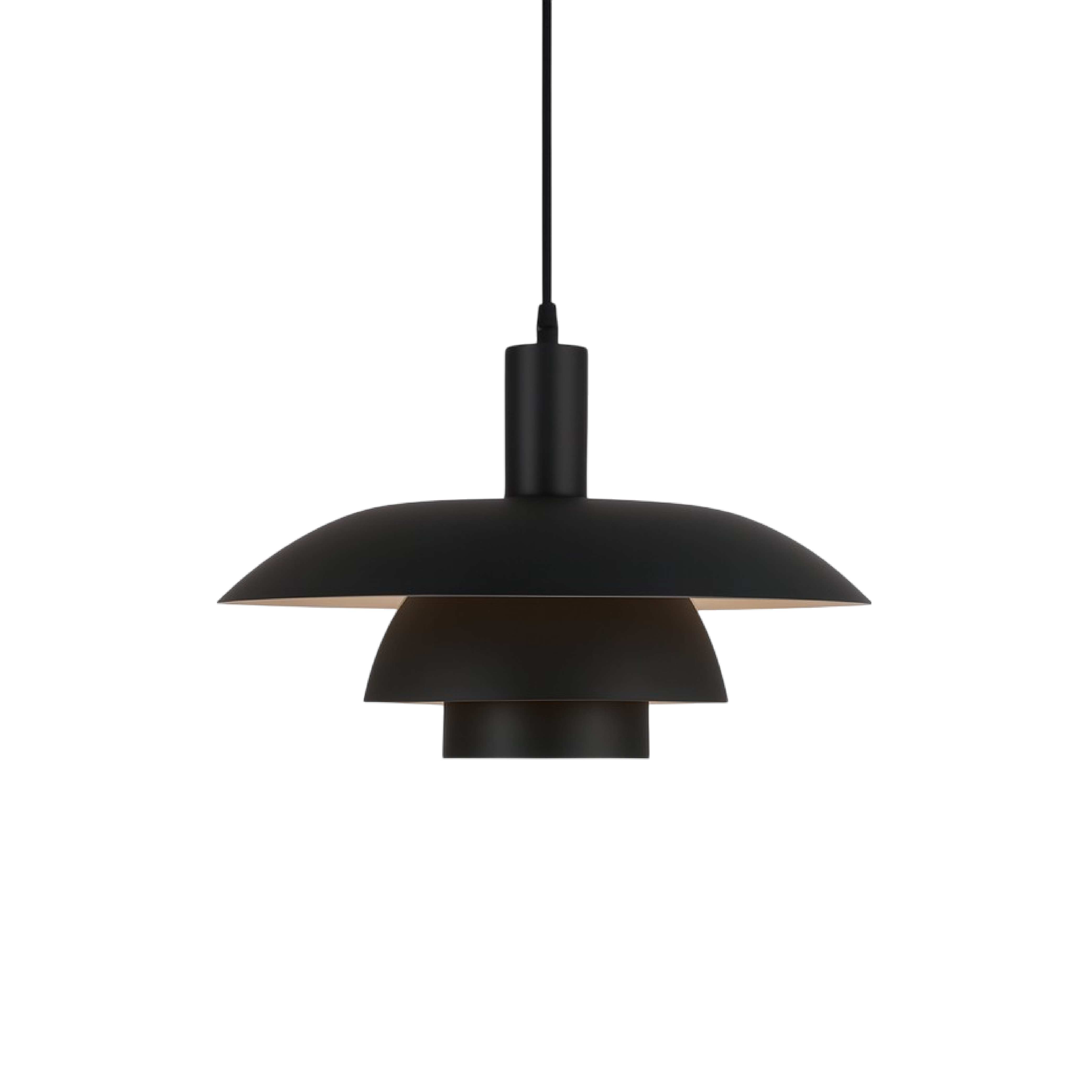 Deckenlampe mit rundem Schirm