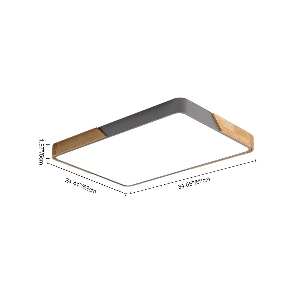Deckenlampe modern | Rechteckig flach