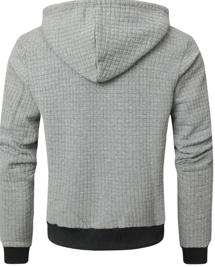 Herren Kapuzen Strickjacke mit Reißverschluss | Strukturierter Schnitt