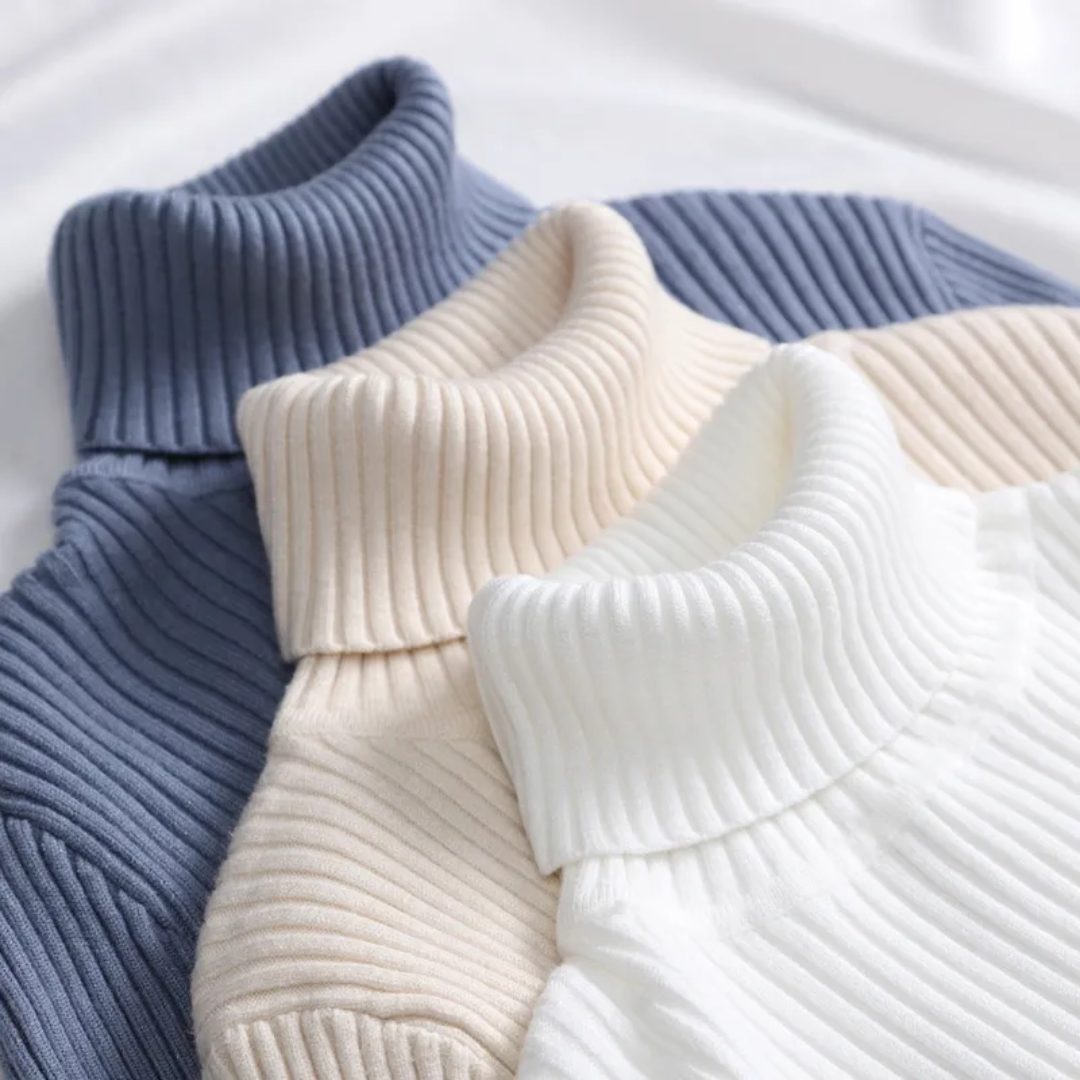 Damen Strickpullover mit Rollkragen | Langarm