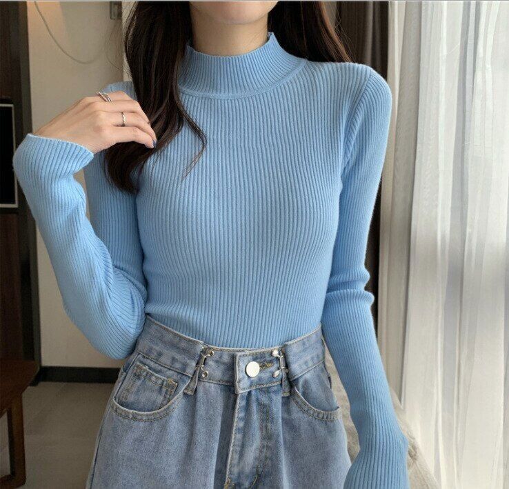 Damen Strickpullover mit Rollkragen | Langarm