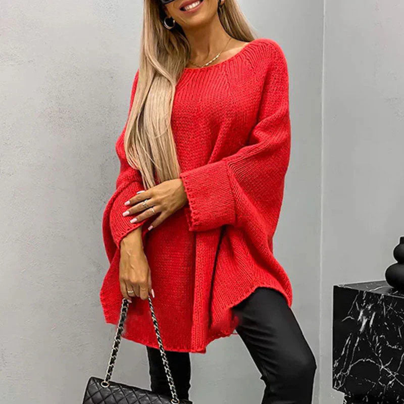 Damen Strickpullover im Oversized-Stil | Langarm