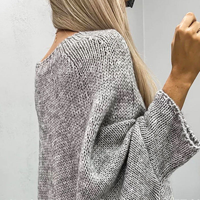 Damen Strickpullover im Oversized-Stil | Langarm