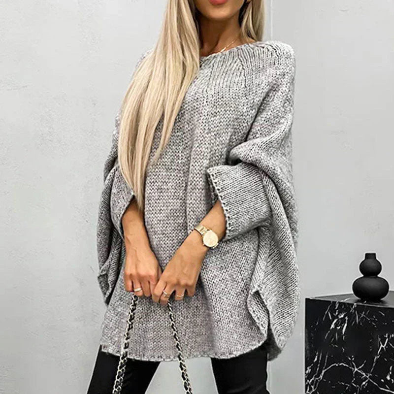 Damen Strickpullover im Oversized-Stil | Langarm