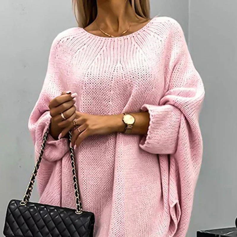 Damen Strickpullover im Oversized-Stil | Langarm
