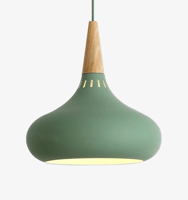 LED-Hängeleuchte mit Holzoptik