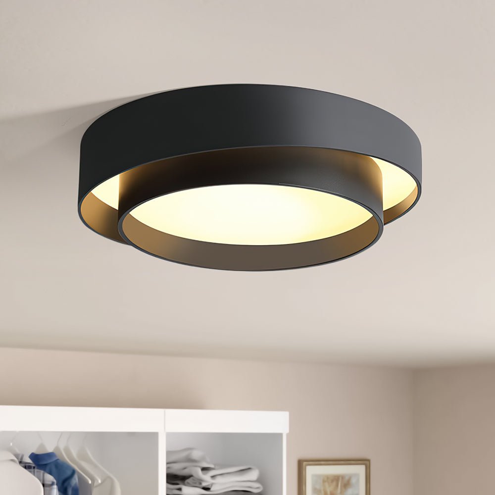 Deckenlampe modern | Runde Ringe flach