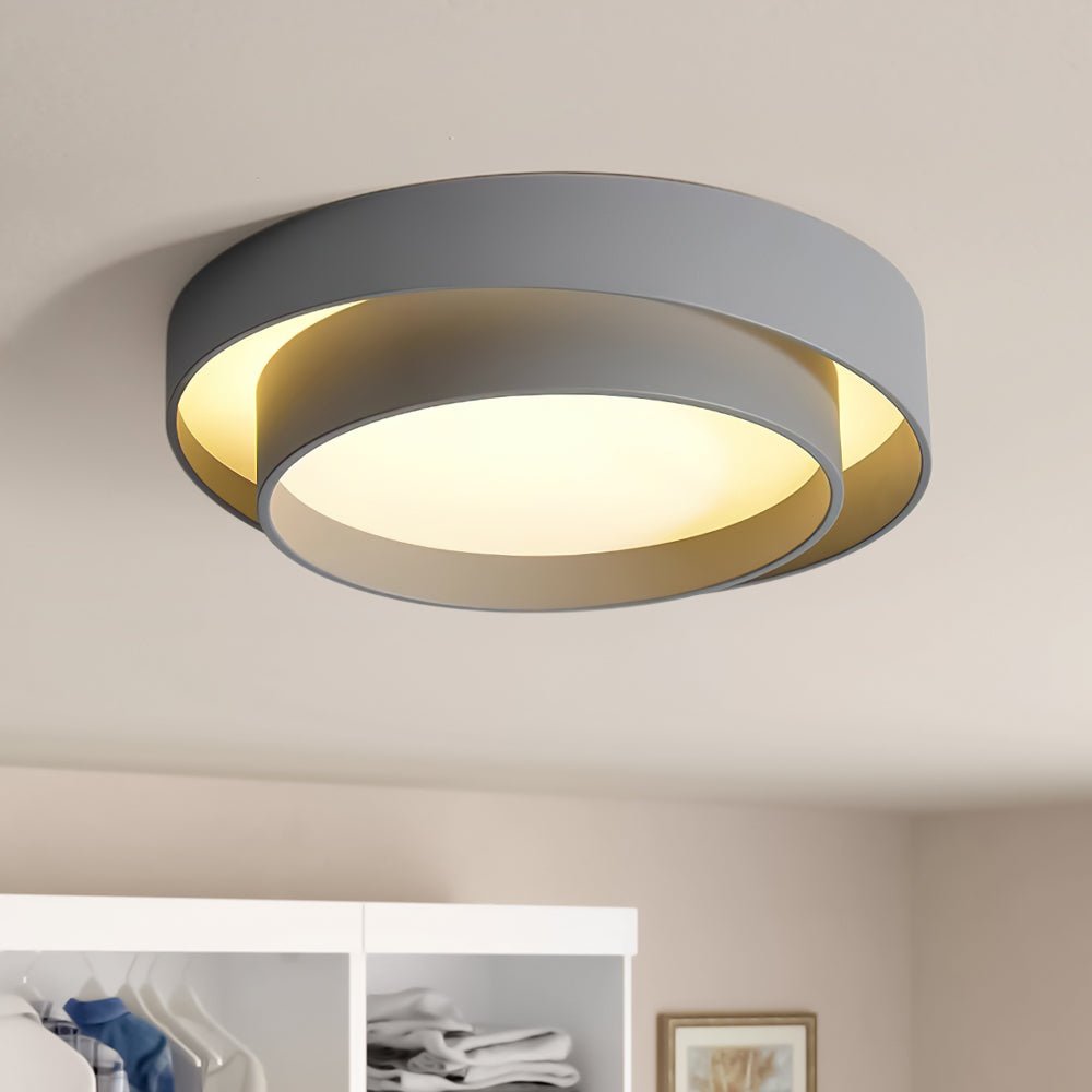 Deckenlampe modern | Runde Ringe flach