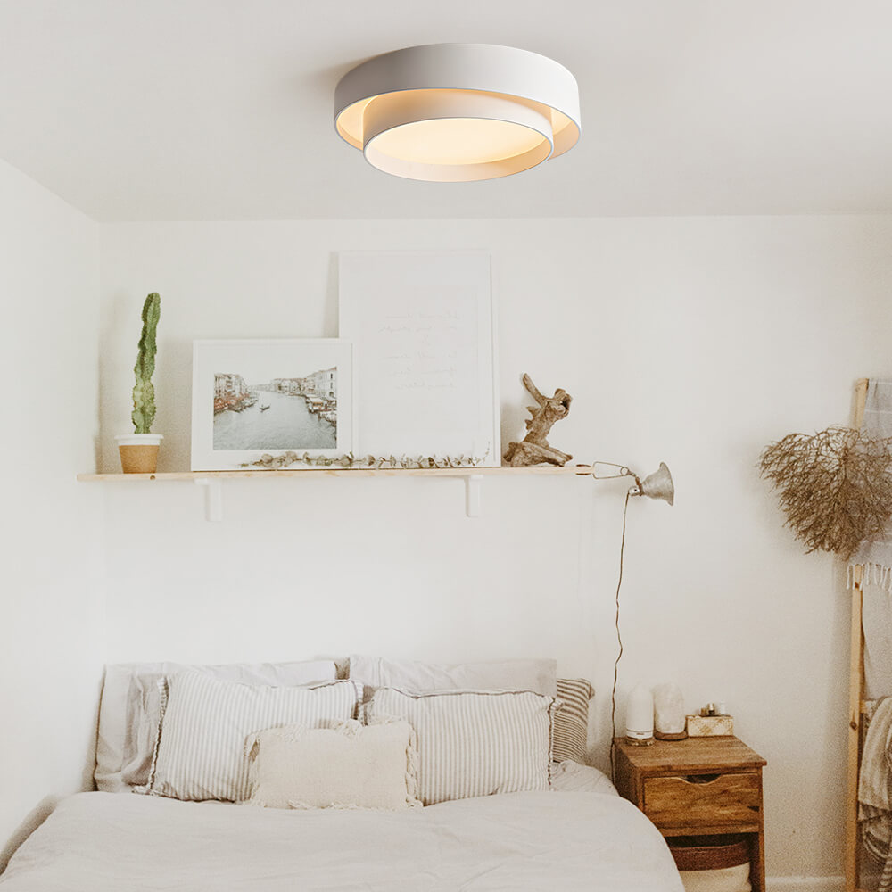 Deckenlampe modern | Runde Ringe flach
