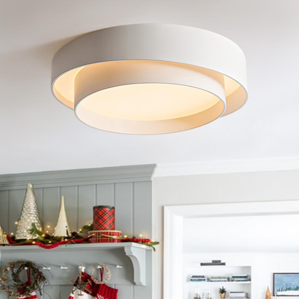 Deckenlampe modern | Runde Ringe flach