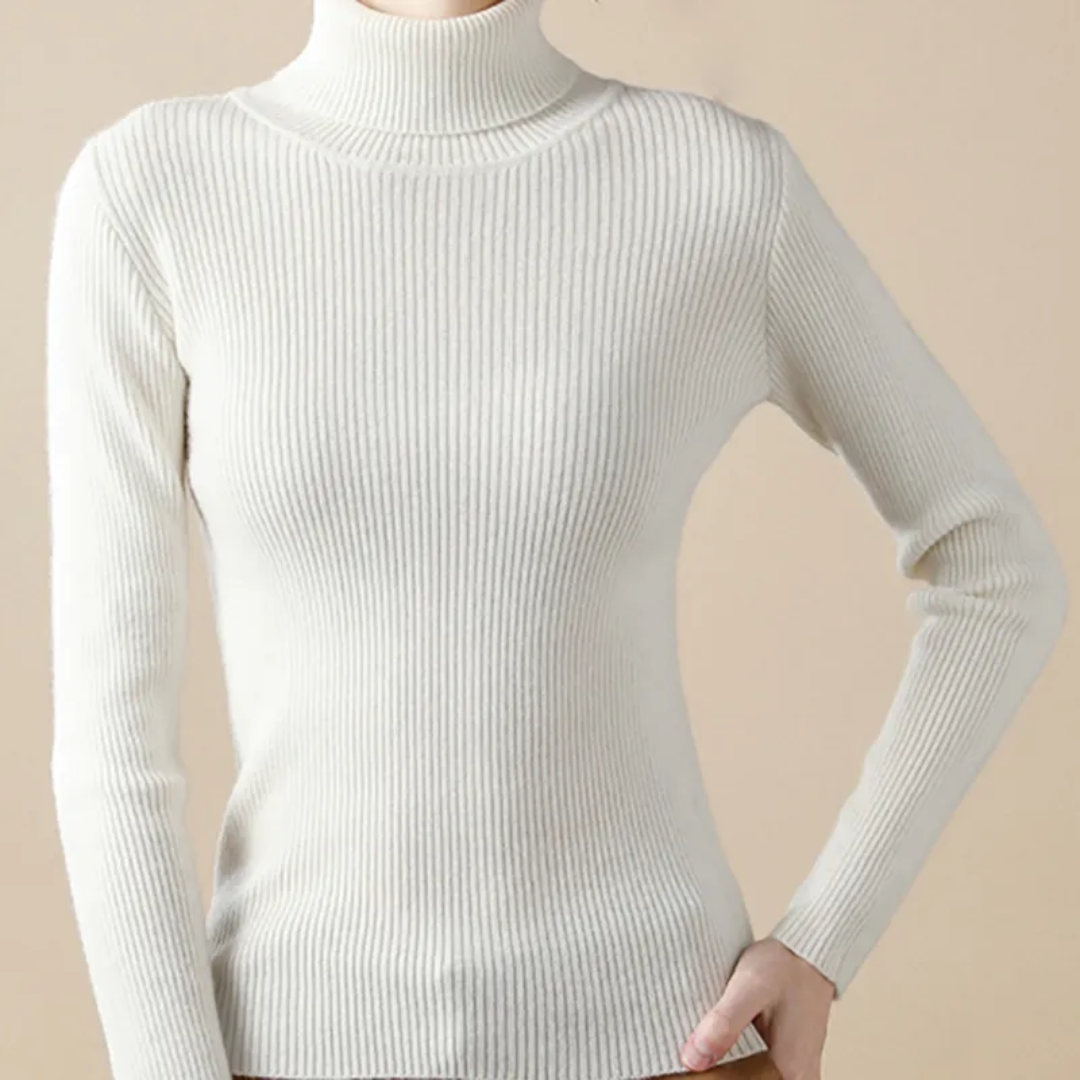 Damen Strickpullover mit Rollkragen | Langarm