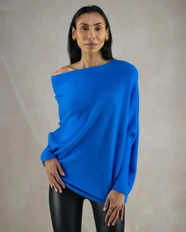 Damen Pullover | Asymmetrisches Drapé-Design