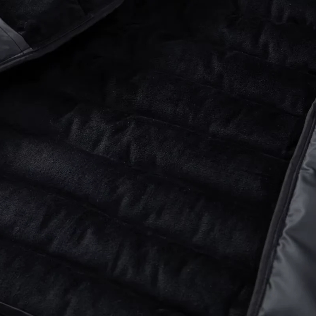 Herren Steppjacke mit Kapuze | Zweifarbiges Design