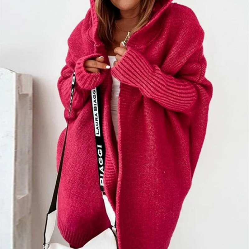 Damen Kapuzenstrickjacke | Oversized